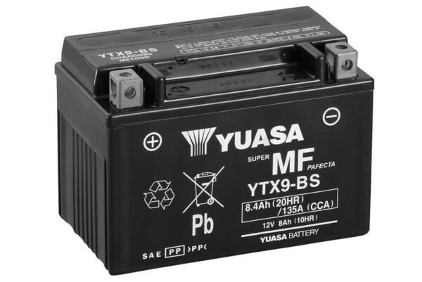 Batería YUASA YTX9-BS Combipack (con electrolito) ltz 400 kfx 400