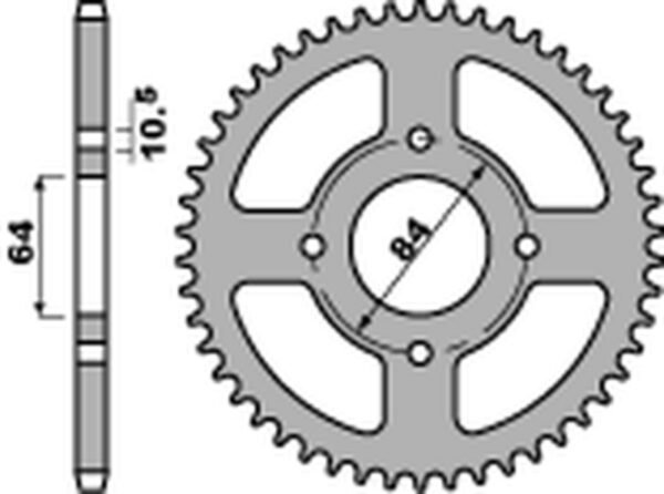 Corona PBR acero C45 SUZUKI LTZ 400