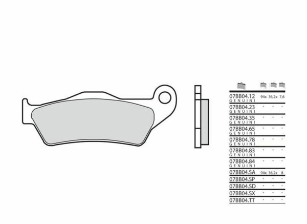 Pastillas de freno DELANTERAS sinterizadas Brembo GAS-GAS WILD 300 03-06 450 03-08