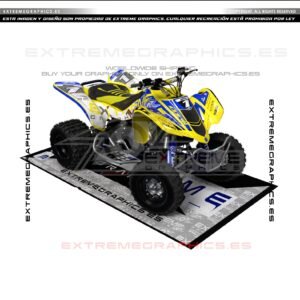 Adhesivos Quad Suzuki LTZ 400 Extreme Team Amarillo y Azul
