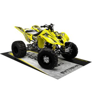 Adhesivos Quad Suzuki LTZ 400 Carbon amarillo-gris