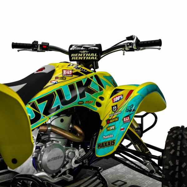 Adhesivos Quad Suzuki LTZ 400 Amarillo-Turquesa - Imagen 4