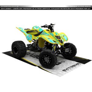 Adhesivos Quad Suzuki LTZ 400 3 Amarillo-Turquesa