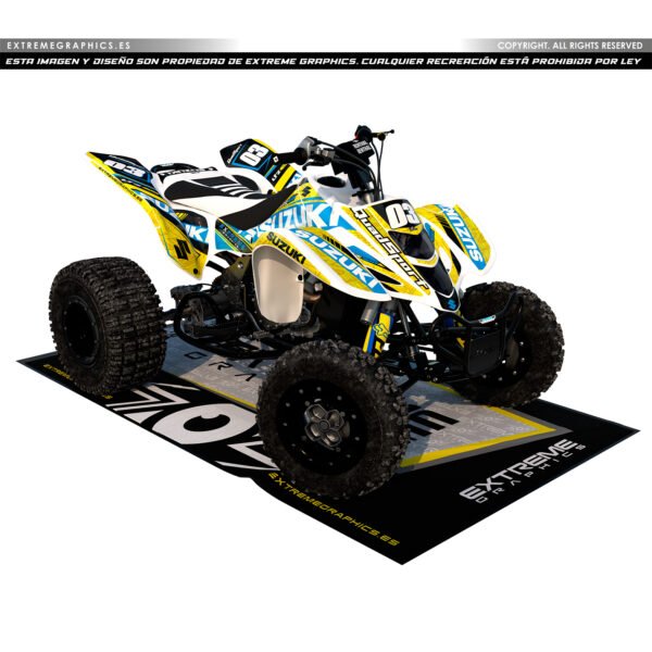 Adhesivos Quad Suzuki LTZ 400 Quadsport 400 Amarillo Azul - Imagen 4