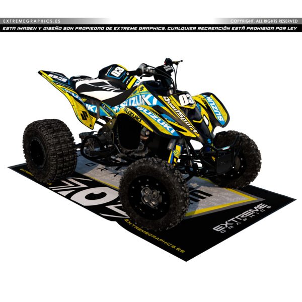 Adhesivos Quad Suzuki LTZ 400 Quadsport 400 Amarillo Azul - Imagen 5