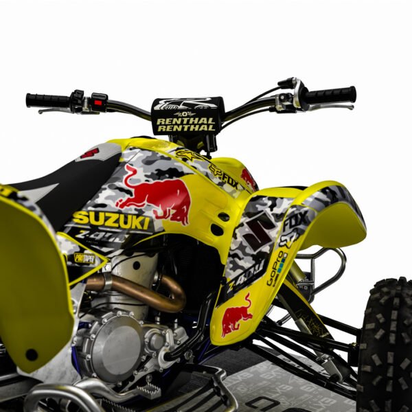 Adhesivos Quad Suzuki LTZ 400 Diseño Camuflaje Amarillo - Imagen 4