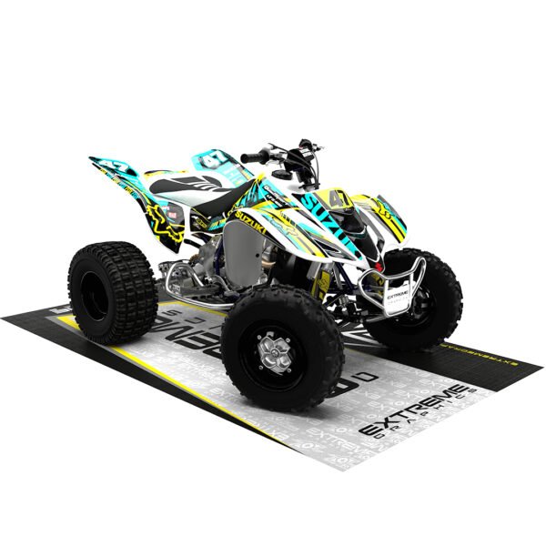 Adhesivos Quad Suzuki LTZ 400 Fox 5 Turquesa - Imagen 2