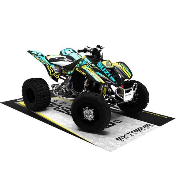 Adhesivos Quad Suzuki LTZ 400 Fox 5 Turquesa - Imagen 3