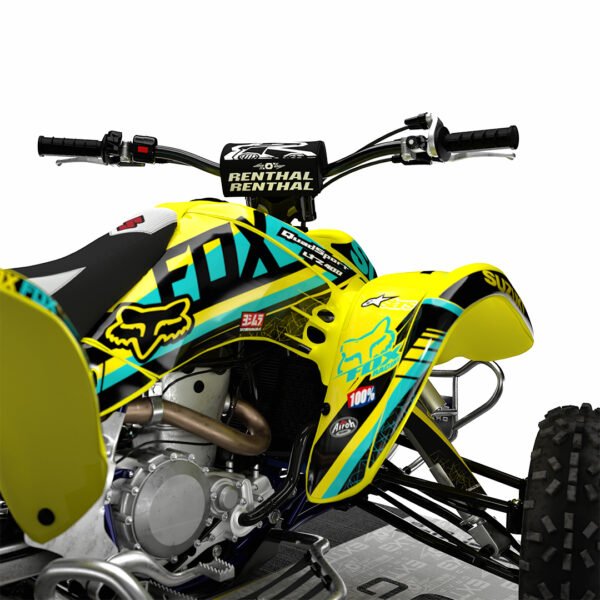 Adhesivos Quad Suzuki LTZ 400 Fox 5 Turquesa - Imagen 4