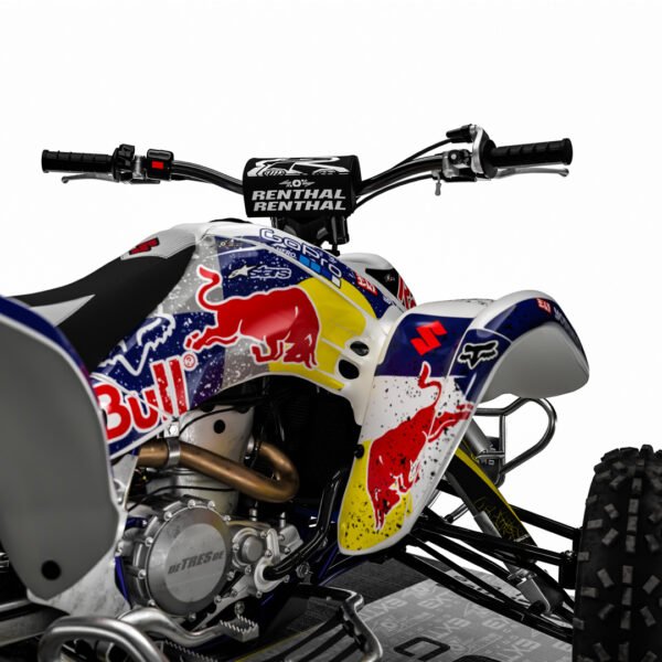 Adhesivos Quad Suzuki LTZ 400 RedBull blanco - Imagen 4