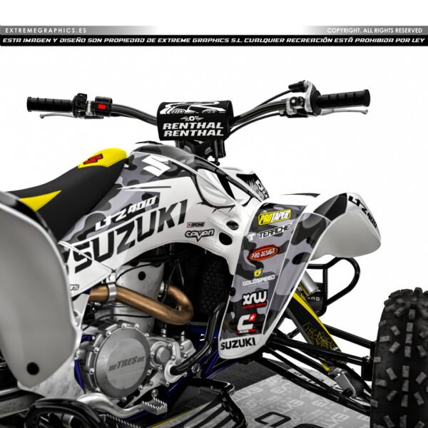 Adhesivos Quad Suzuki LTZ 400 Diablo Blanco - Imagen 4