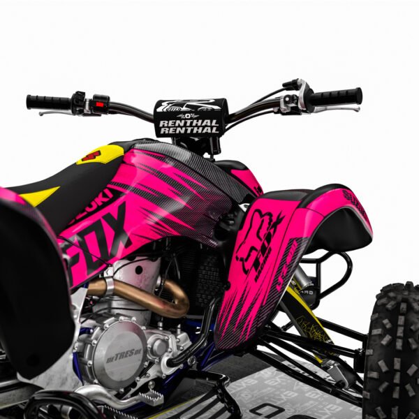 Adhesivos Quad Suzuki LTZ 400 Carbono Rosa - Imagen 4