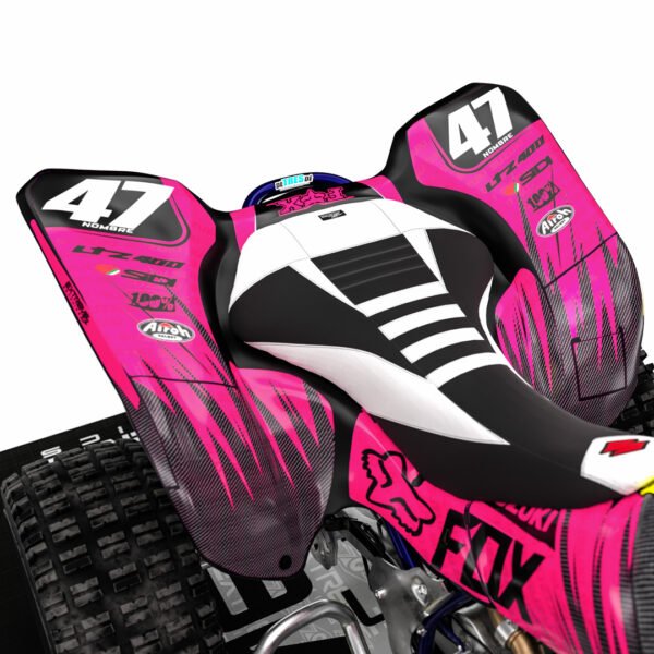 Adhesivos Quad Suzuki LTZ 400 Carbono Rosa - Imagen 5