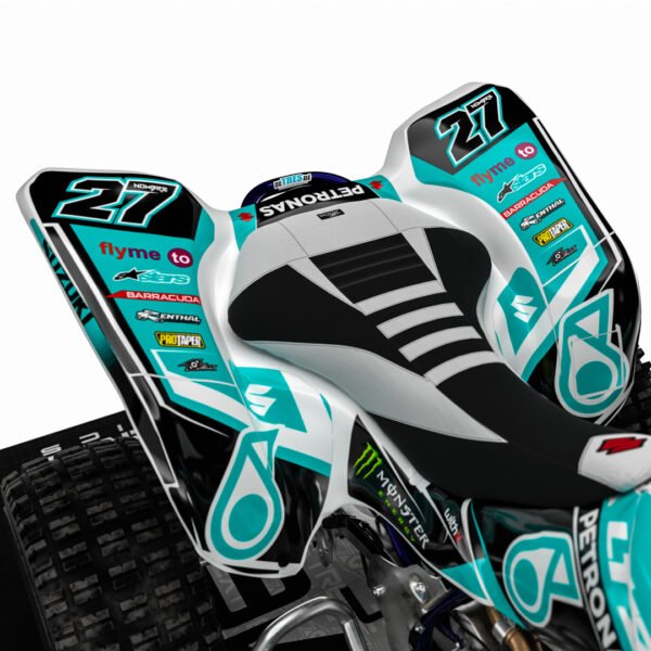 Adhesivos Quad Suzuki LTZ 400 PETRONAS BLANCO - Imagen 5