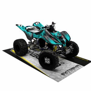 Adhesivos Quad Suzuki LTZ 400 Carbono Turquesa