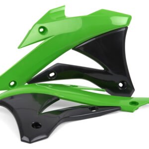 KAWASAKI - Tapas de radiador KX85/100/112(14 - - >)Color OEM - Verde/Negro