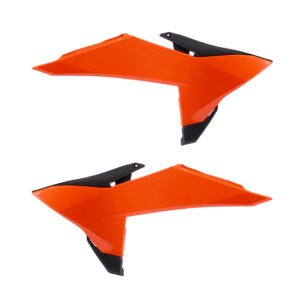 KTM - Tapas de radiador SX/SXF/XC (25 - >) Color OEM - Naranja / Negro