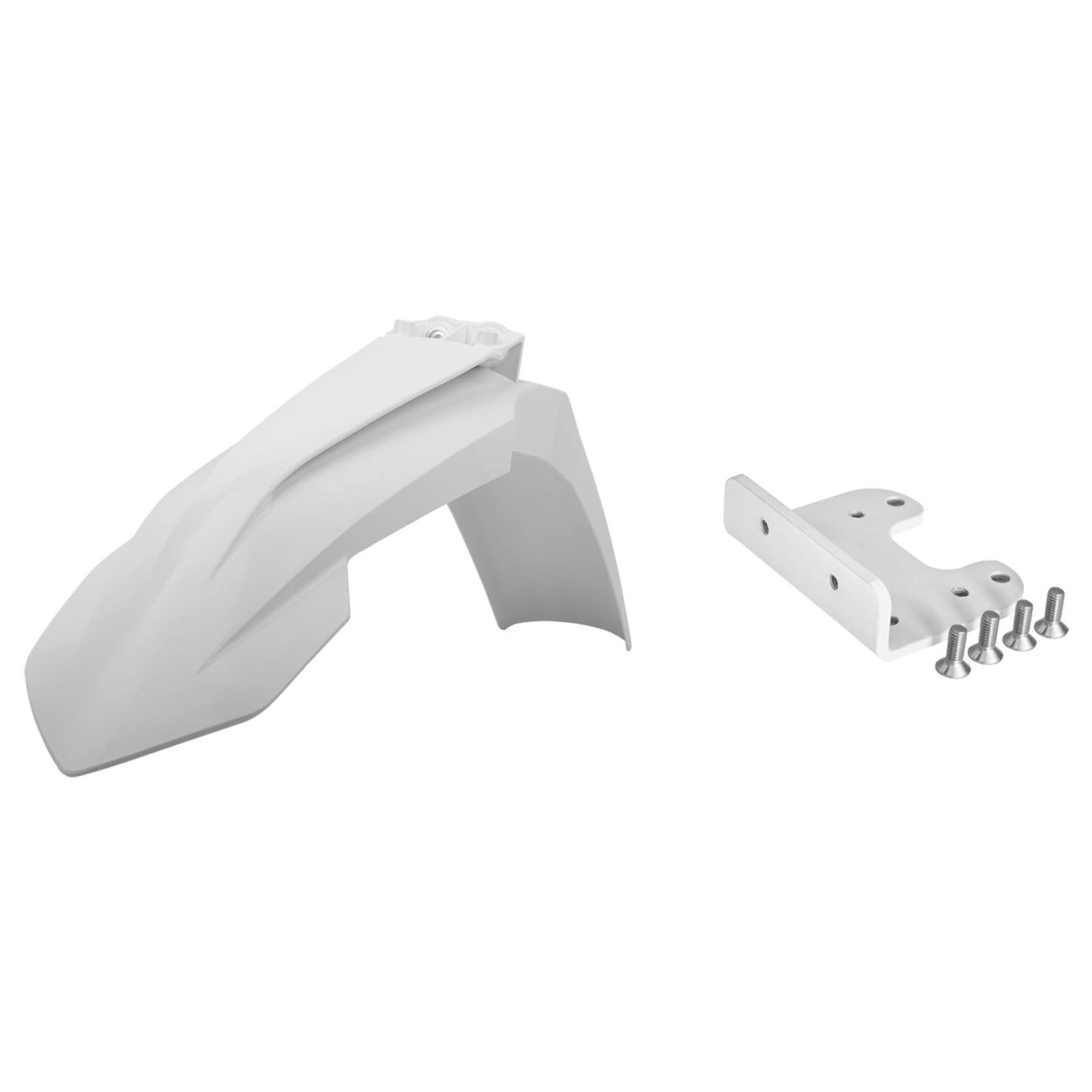 Kit Guardabarros delantero ktm(17)+adapter SX(07 - 12) EXC(08 - 13) - Blanco