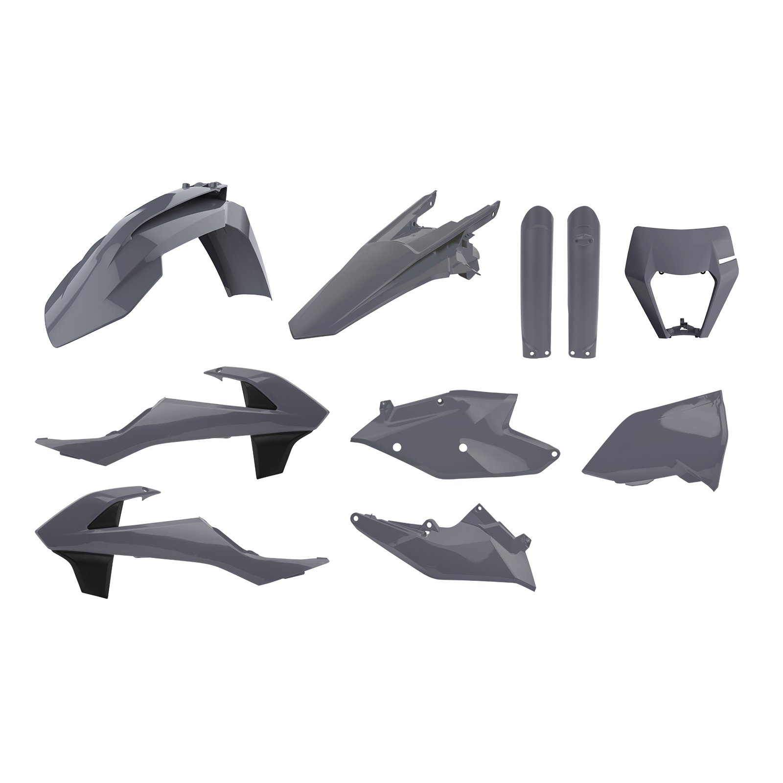 KTM - Kit de Plasticos enduro KTM EXC/EXC - F(17 - 19) - Gris