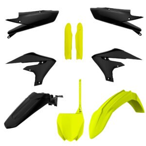 YAMAHA - Kit de plásticos Yamaha YZ450F(18 - >)YZ250F(19 - >) - Amarillo FLO / Negro