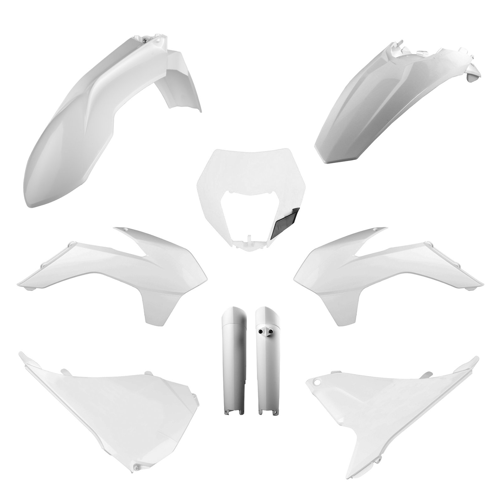 KTM - Kit de plásticos completo KTM EXC/EXC - F/XC - W/XC - FW(14 - 15) - Blanco KTM