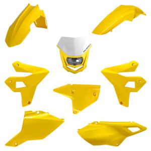 SUZUKI - Kit de plásticos restyling Suzuki DRZ400/SM (00 - >) w/ Faro Delantero HALO Headlight - Amarillo