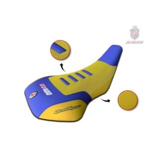 Funda de asiento amarilla y azul JN SEATS LTZ 400