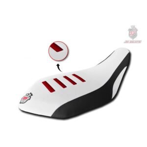 Funda de asiento JN SEATS blanca roja y negra para Raptor 700