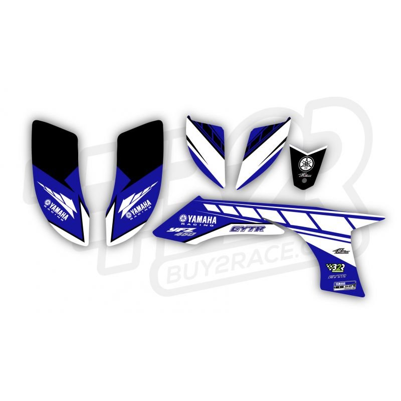Kit adhesivos YAMAHA YFZ 450 (04-08) 50 aniversario azul