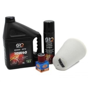 Kit mantenimiento aceite 4L + filtro aire + aceite + spray filtro M3S-TWIN AIR-GRO Yamaha YFZ 450 04-08 YFZ 450R 09
