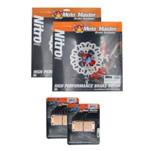 Kit pastillas de freno delanteras + discos de freno delanteros NITRO SERIES MOTOMASTER YAMAHA YFZ 350 BANSHEE