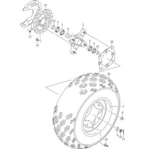 Neumatico rueda delantera original LTZ 400 (n18)