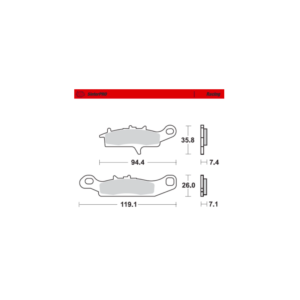 Pastillas de freno delantero RACING SERIES MOTOMASTER 095311 Kawasaki KFX 450R KVF 650 700 Suzuki LT-V 700
