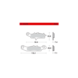 Pastillas de freno delantero RACING SERIES MOTOMASTER 095411 Kawasaki KFX 450 R 700 KVF 650 700 Suzuki LT-V 700