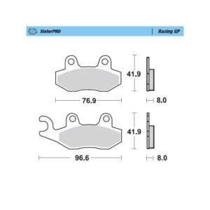 Pastillas de freno delantero/trasero MOTOMASTER RACING GP SERIES 091912 HUSQVARNA KAWASAKI SUZUKI YAMAHA CAN AM