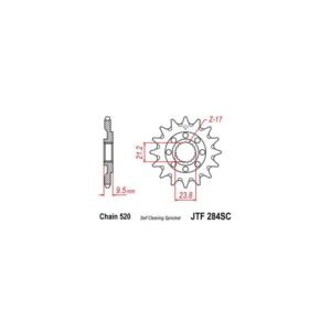 Piñón JTF284 HONDA TRX 450 R ER