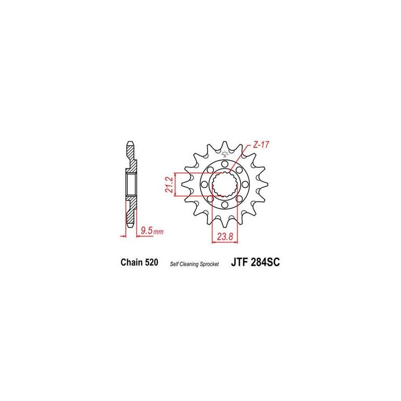 Piñón JTF284 HONDA TRX 450 R ER