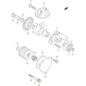 Junta torica filtro aceite original Suzuki LTZ 400 (n13)