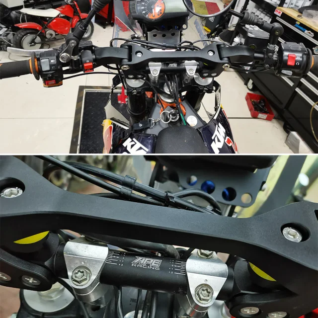 Manillar FleX Negro APE RACING fexible ajustable 28MM ATV QUAD MX ENDURO TRAIL suzuki yamaha ktm honda kawasaki gasgas - Imagen 5