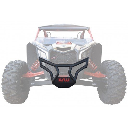 DEFENSA DELANTERA BR18 NEGRO (PLACA PHD ROJO) - CAN-AM MAVERICK X3 XRS