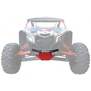 DEFENSA DELANTERA BR26 ACERO NEGRO (PLACA PHD ROJO) - CAN-AM MAVERICK X3