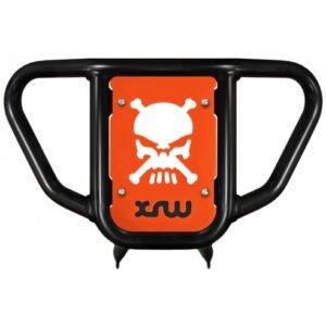 DEFENSA DELANTERA XR9 NEGRO (PLACA PHD NARANJA) - KTM 505/450 SX
