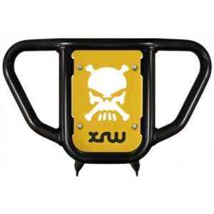 DEFENSA DELANTERA XR9 NEGRO (PLACA PHD AMARILLO) - CAN-AM DS 450 EFI