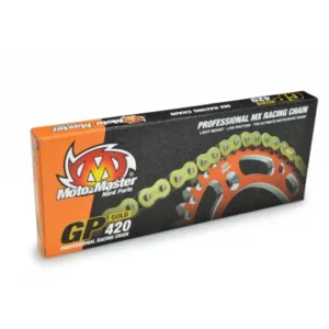Cadena GP 420 Gold MOTOMASTER sin retenes 134 pasos con clip