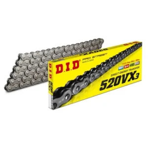 Cadena quad DID 520 VX3 X-Ring reforzada con retenes 92 94 96 98 100 o 104 pasos DID520VX3100