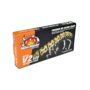 Cadena V2 520 Gold MOTOMASTER reforzada sin retenes 120 pasos con clip