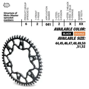 Corona MOTOMASTER aluminio 420 KTM SX 65 2025 HUSQVARNA TC 65 2025 GASGAS MC 65 2025 620412250