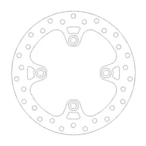 Disco de freno delantero derecha/izquierda ROUND DISC SERIES MOTOMASTER 220mm Yamaha YFM Grizzly 550 700