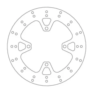 Disco de freno delantero der./izq. ROUND DISC SERIES MOTOMASTER 227mm Polaris 325 330 400 450 500 550 570 700 800 850