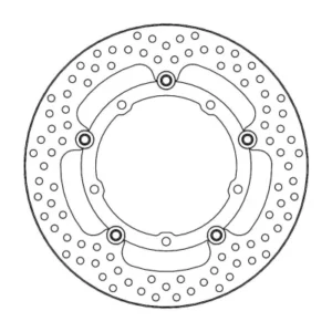 Disco de freno delantero flotante negro HALO SERIES MOTOMASTER 282mm YAMAHA XTZ 700 Tenere 19-... Tracer 7 21-22 700 16-20